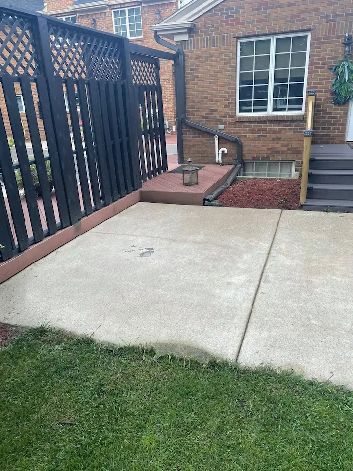 A pristine backyard patio