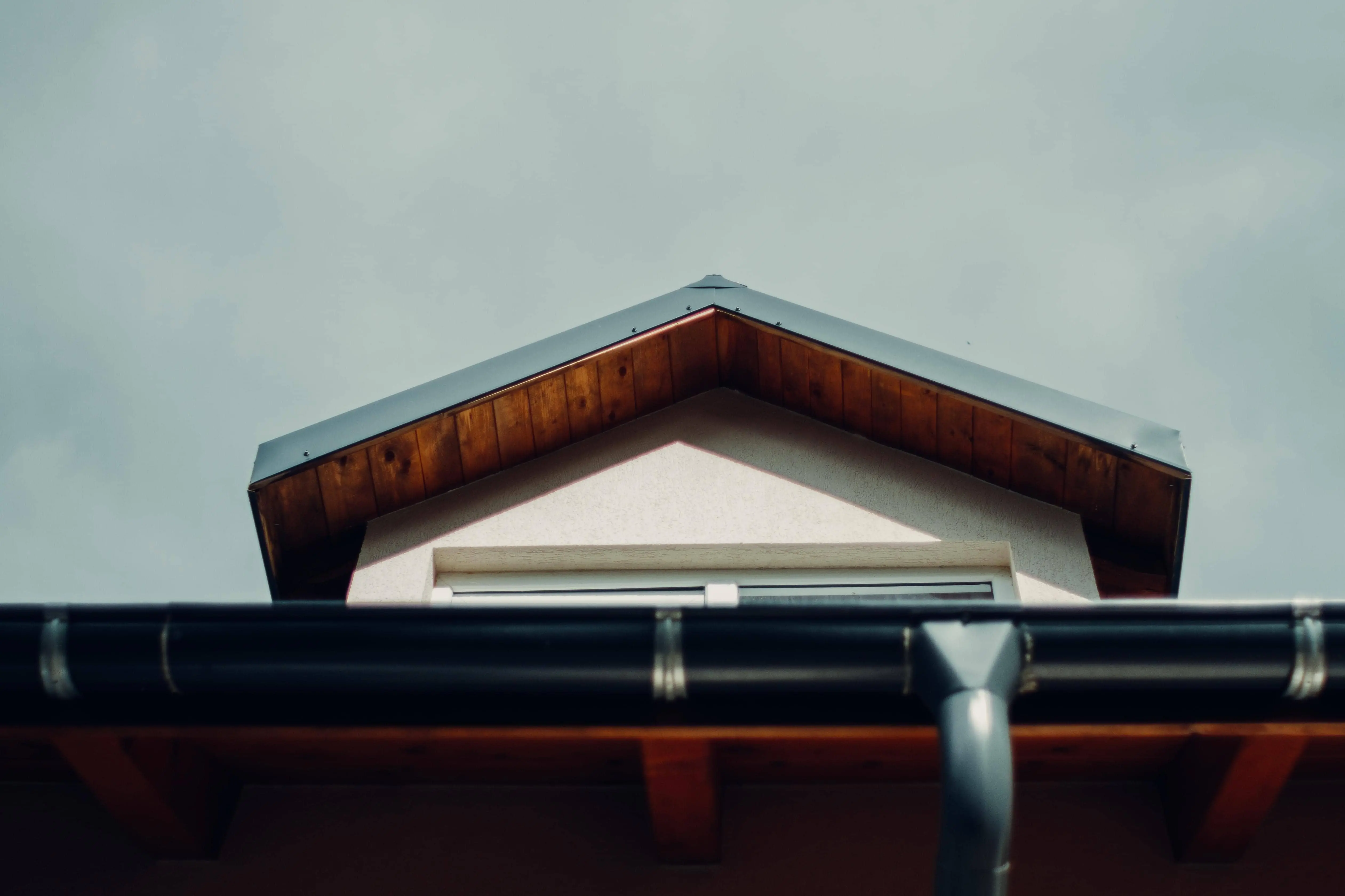 Gutters on a residential home